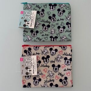 Disney Mickey Mouse Mesh Pouch Set - Mint and Beige